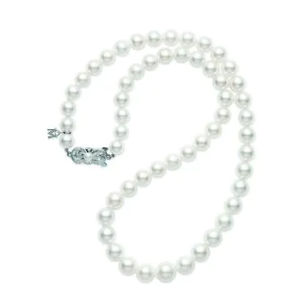 Mikimoto 18K White Gold Akoya Pearl Necklace