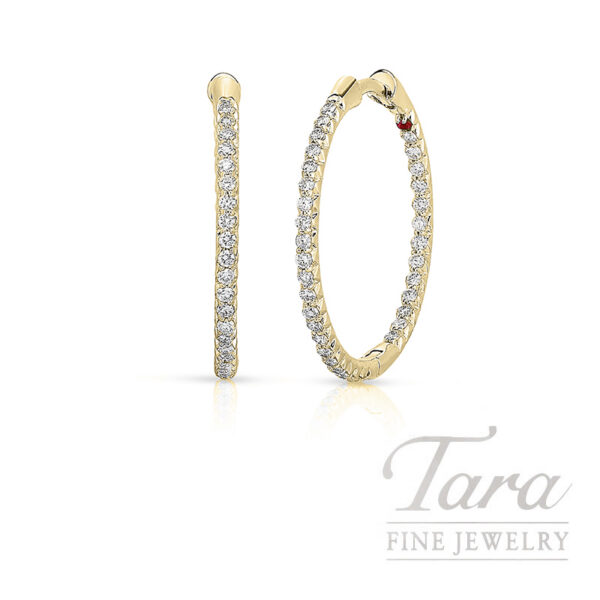 Roberto Coin 18K Yellow Gold Diamond Hoop Earrings, 0.56TDW, 25MM