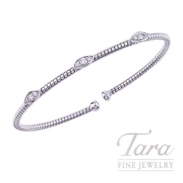 18K White Gold Diamond Bangle 0.25TDW