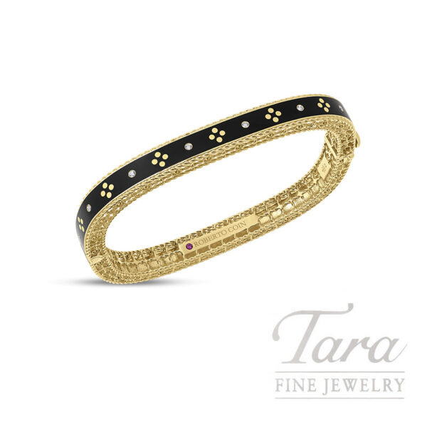 Roberto Coin 18K Yellow Gold Diamond Venetian Princess Bangle .06TDW, 21.9G
