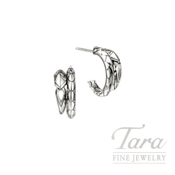 John Hardy Naga Hoop Earrings, Sterling Silver