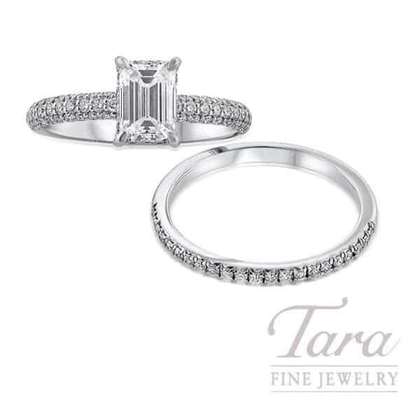 18K White Gold Diamond Engagement Ring Setting, .31TDW