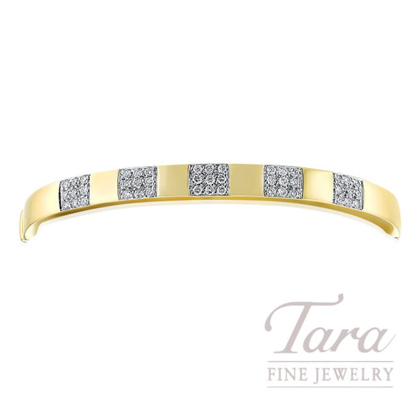 18K Yellow Gold Diamond Bangle 1.35TDW