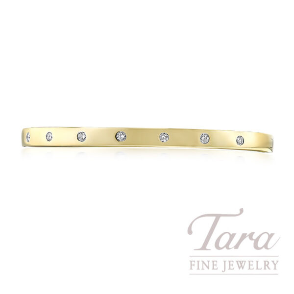 14K Yellow Gold Diamond Bangle 0.35TDW, 17.6G