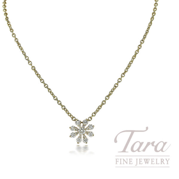 18K Yellow Gold Diamond Necklace .26TDW, 3.41G