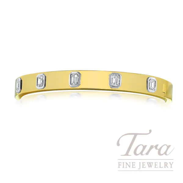 18K Yellow Gold Diamond Bangle 1.92TDW, 23.5G