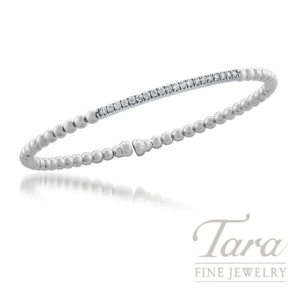 18K White Gold Diamond Bangle .30TDW