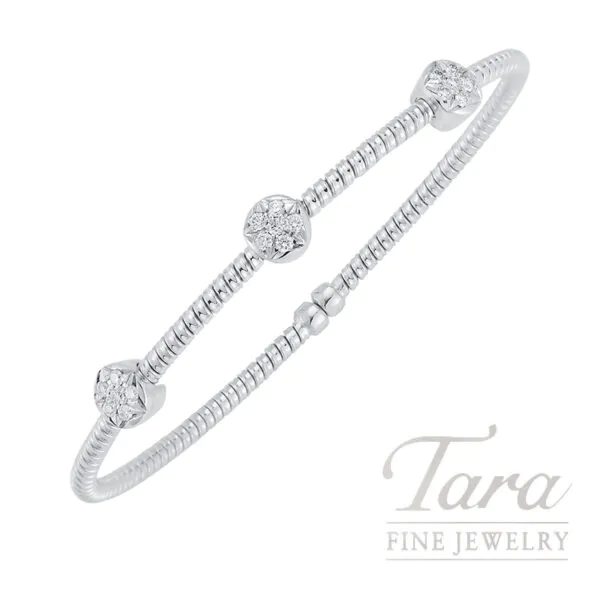 18K White Gold Diamond Bangle 0.30TDW