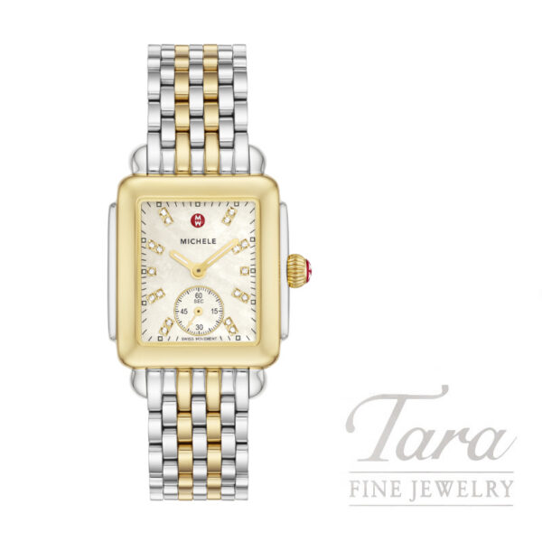 MICHELE Deco Mid Two-Tone Diamond Dial Watch, 29MM - Online