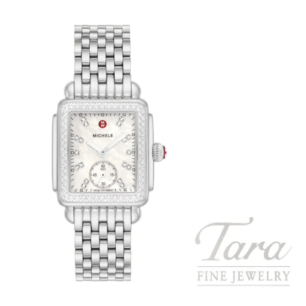 MICHELE Deco Mid Diamond Bezel and Dial, Stainless 31mm