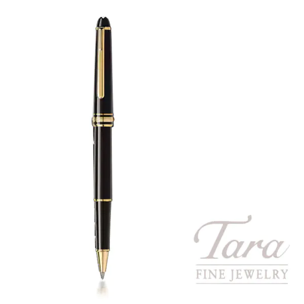 Montblanc Meisterstück Classique Gold Coated Black Rollerball Pen 163