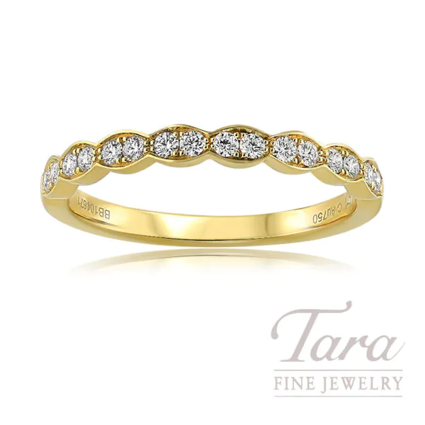 Hearts on Fire 18K Yellow Gold Lorelei Diamond Floral Band 0.22TDW, 2.2G