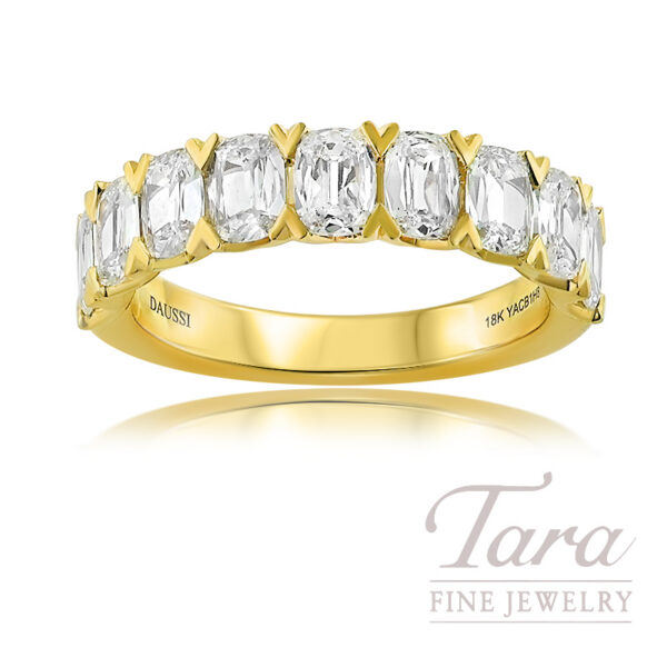 18K Yellow Gold Cushion Cut Diamond Band 1.76TDW