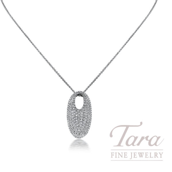 Roberto Coin 18K White Gold Diamond Pendant Necklace 1.90TDW