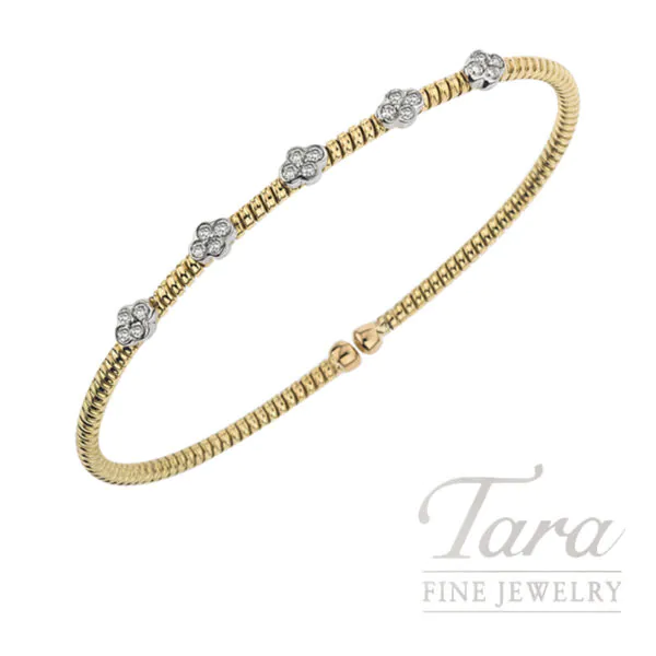 18K Yellow Gold Diamond Bangle .30TDW