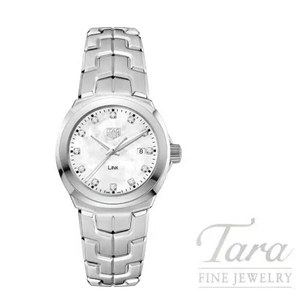 TAG Heuer Link Ladies Quartz Watch with Mother of Pearl and Diamond Dial, 32MM