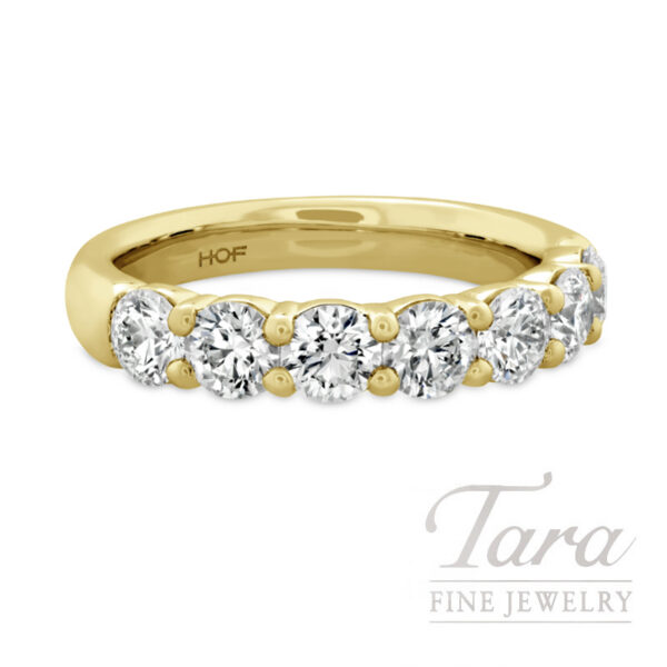 Hearts on Fire 18K Yellow Gold Signature 7-Stone Diamond Wedding Band 2.10 TDW