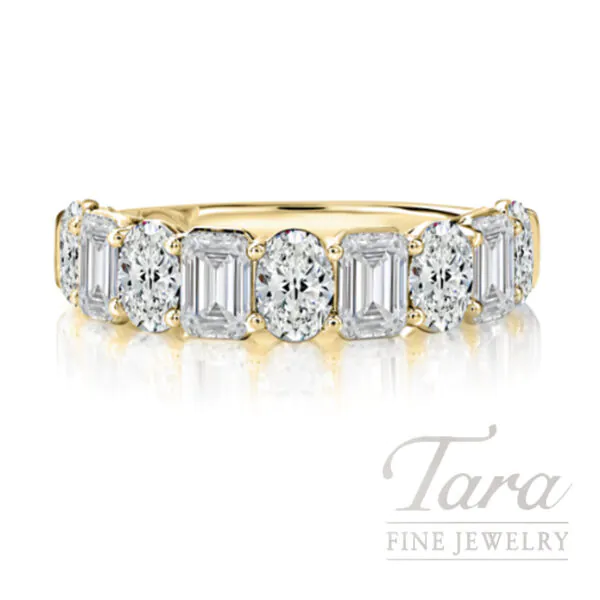 A. Jaffe 18K Yellow & White Gold Diamond Wedding Band 3.29 TDW