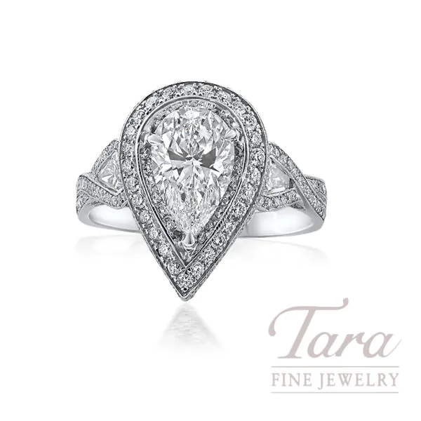 JB Star Platinum Diamond Engagement Ring 2.87TDW