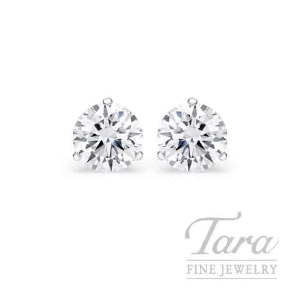 18K White Gold Diamond Martini Stud Earrings 0.47 TDW