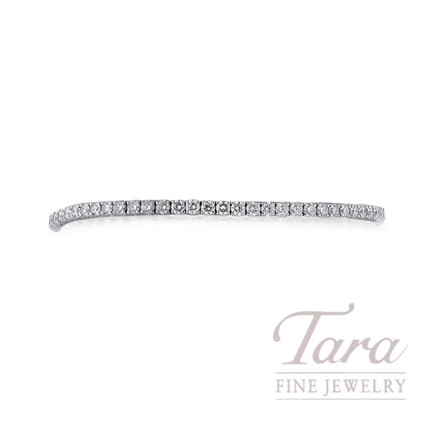 18K White Gold Diamond Tennis Bracelet 5.01TDW, 8.6G