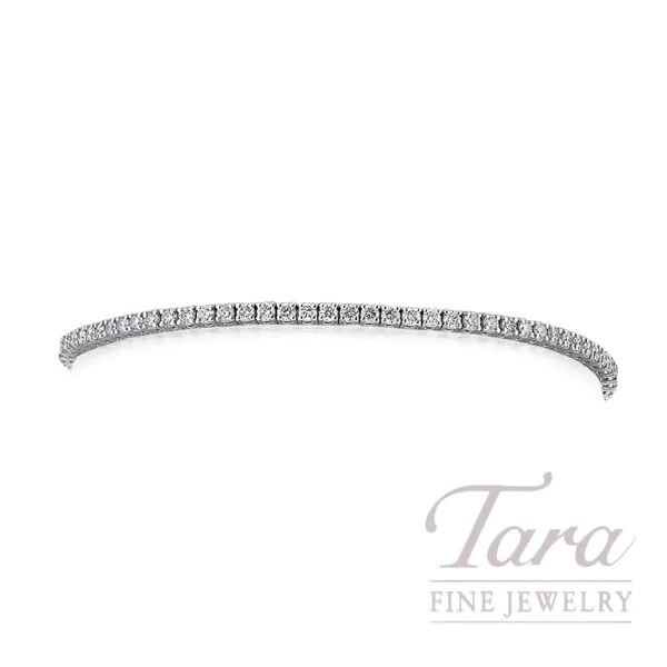 18K White Gold Diamond Tennis Bracelet 2.98TDW, 7.2G