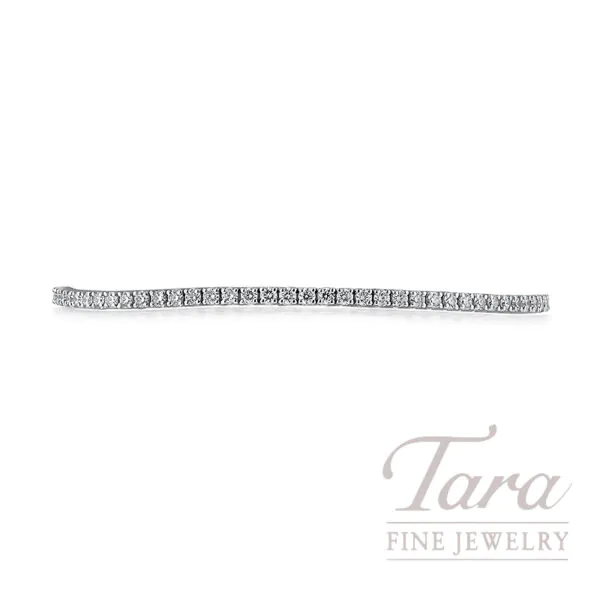 18K White Gold Diamond Tennis Bracelet 3.01TDW, 7.2G