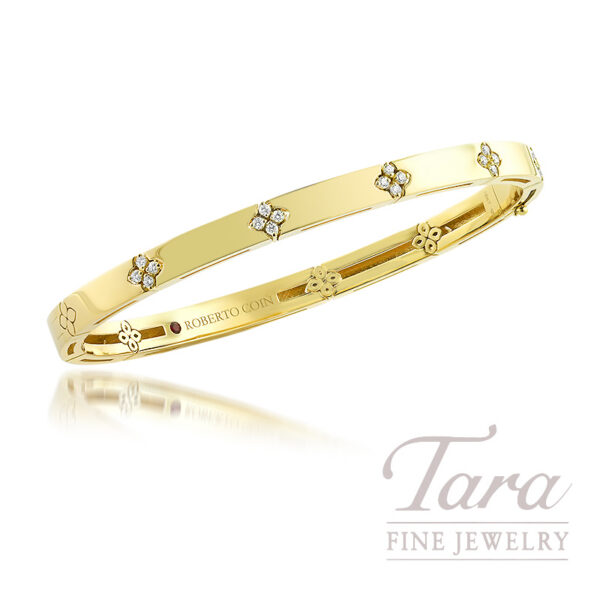 Roberto Coin Love in Verona 18K Yellow Gold Diamond Bracelet .15 TDW