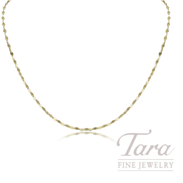 14K Yellow Gold Chain Necklace, 18"
