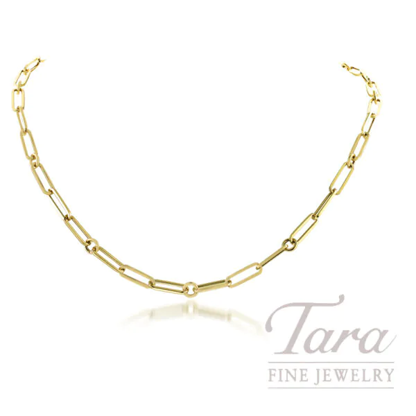 Roberto Coin 18K Yellow Gold 17" Paper Clip Link Chain