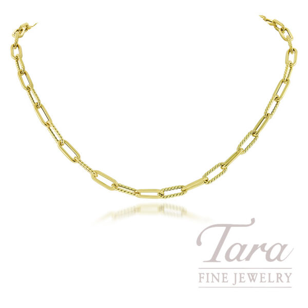 Roberto Coin 18K Yellow Gold Paper Clip Link Necklace, 17"