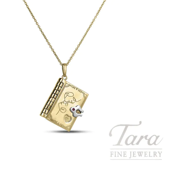 Roberto Coin Tiny Treasures 18K Yellow Gold Love Book Pendant Necklace
