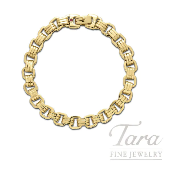 Roberto Coin 18K Yellow Gold Fancy Link Bracelet 10.2G