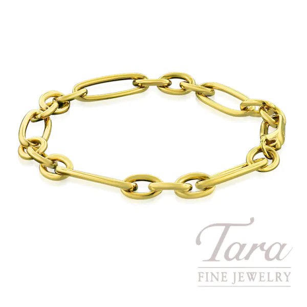 Roberto Coin 18K Yellow Gold Alternating Long and Short Oval Link Bracelet