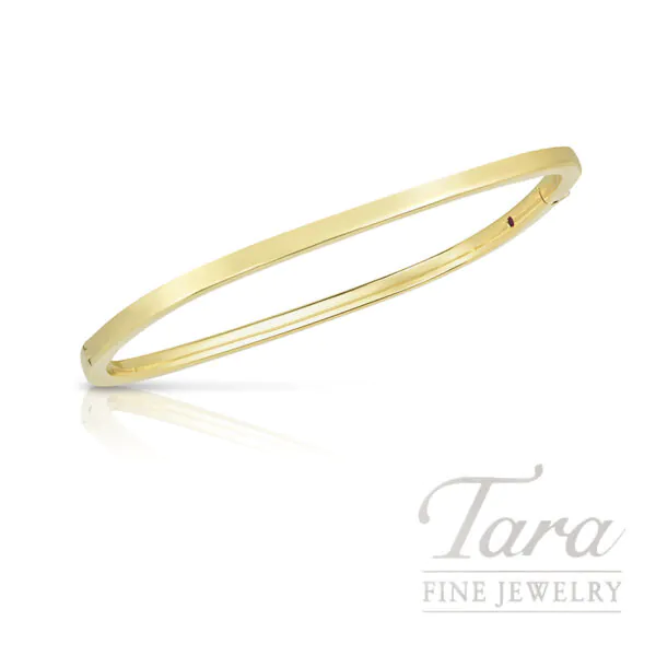 Roberto Coin 18K Yellow Gold Square Hinged Bangle
