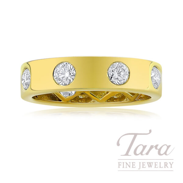 18K Yellow Gold Diamond Band with 0.80 TDW Round Diamonds