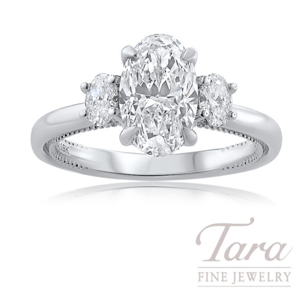 Verragio 18K White Gold Diamond Semi-Mount Ring 0.48TDW