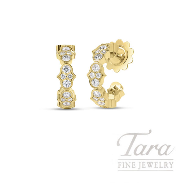 Roberto Coin 18K Yellow Gold Diamond Cobra Earrings 1.88TDW