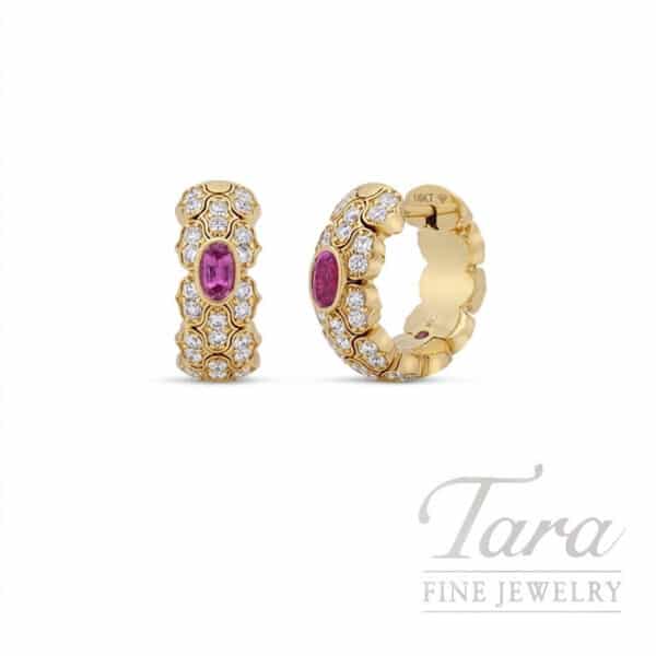 Roberto Coin 18K Yellow Gold Diamond Cobra Earrings