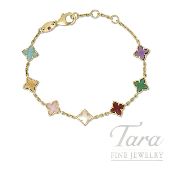 Roberto Coin Venetian Princess 18K Yellow Gold Multi-Gemstone Bracelet 2.50 TGW