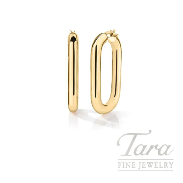 Roberto Coin Oro Classic 18K Yellow Gold Hoop Earrings 7.5g
