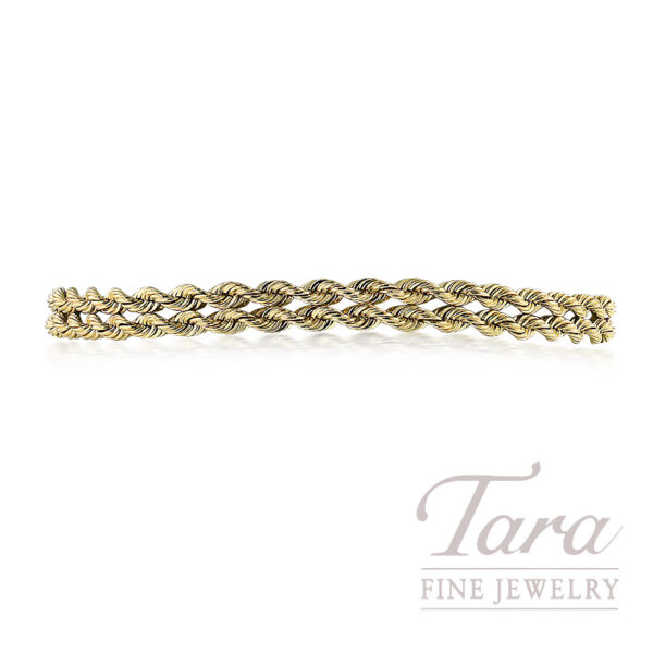 14K Yellow Gold Double Rope Bracelet 11.3G