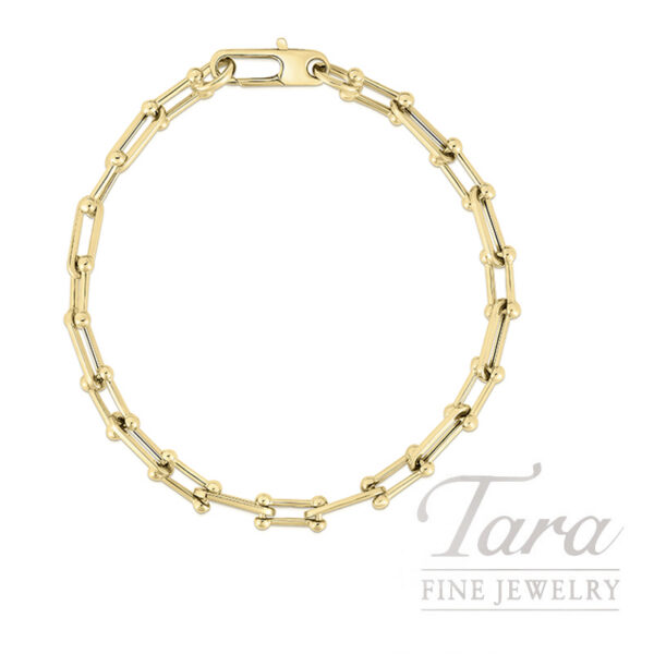 Roberto Coin 18K Yellow Gold Fancy Link Bracelet 8.2G