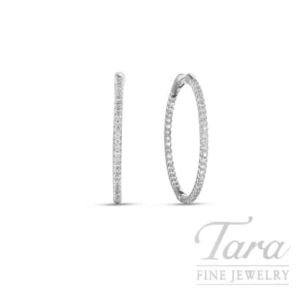 Roberto Coin 18K Yellow Gold Diamond Hoop Earrings 0.56 TDW