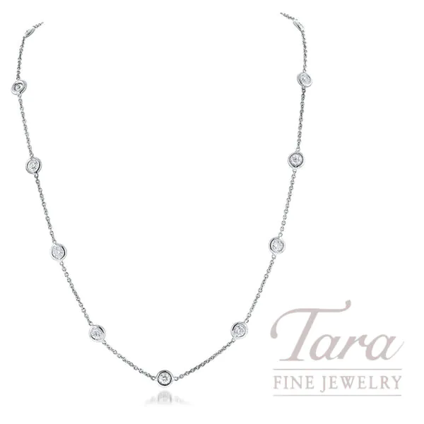 Roberto Coin 18K White Gold Diamonds by the Inch Necklace, 2.55TDW