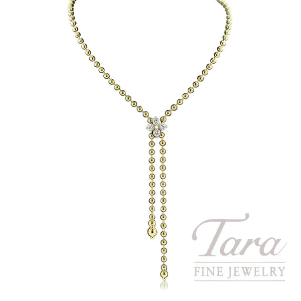 Roberto Coin 18K Yellow Gold Diamond Liv Y-Necklace 0.30TDW