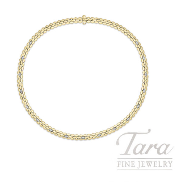 Roberto Coin 18K Two-Tone Gold Diamond Cobra Necklace 0.27TDW
