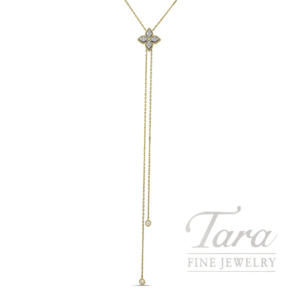 Roberto Coin 18K Two-Tone Princess Flower Diamond Y-Necklace 0.25TDW