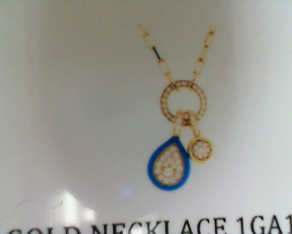 18K Yellow Gold Diamond & Blue Enamel Necklace | Tara Fine Jewelry