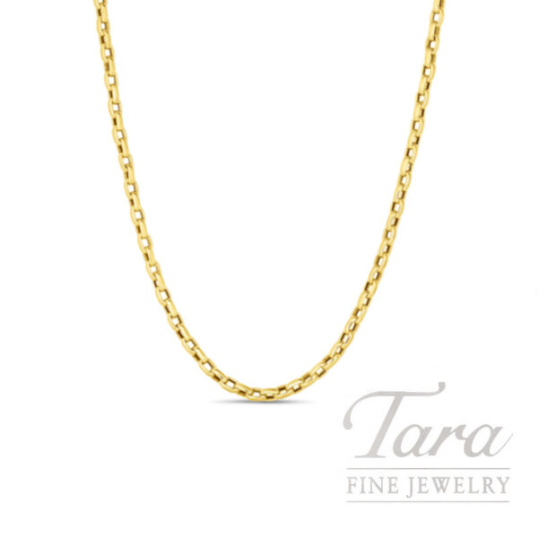 Roberto Coin 18K Yellow Gold Oval Link Chain Necklace | Tara Fine Jewelry